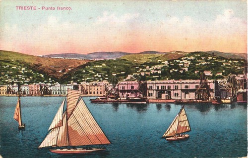 Cartolina trieste italia punto - italia,
