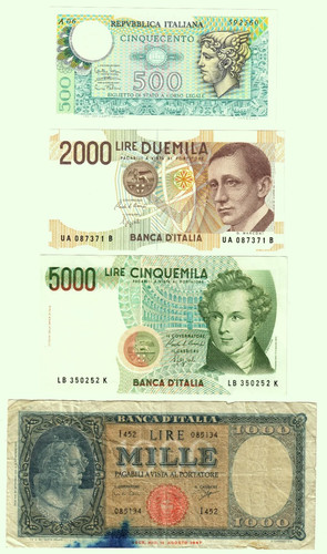 Lotto banconote italiane - lotto,